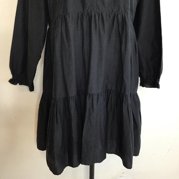 Roller Rabbit Women Elegant Black Long Sleeve Tiered Dress L - Picture 7 of 15
